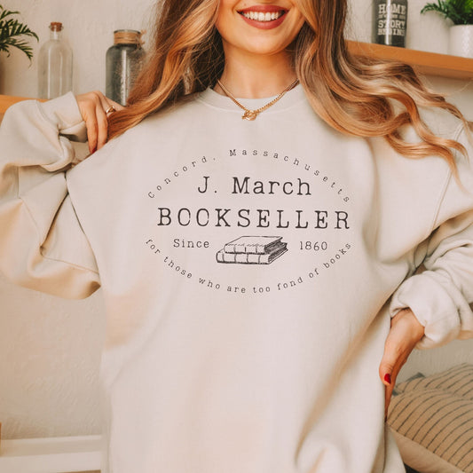 Too Fond of Books Sweatshirt